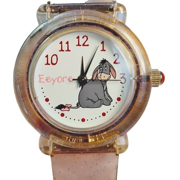 Disney Winnie the Pooh Eeyore Pink Sparkle Watch Women - Picture 1 of 10